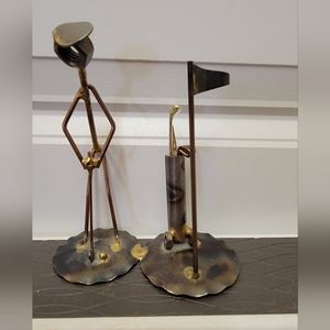 4" Metal Craft Golf Sculpture - Nuts & Bolts Decor Art By Rock Creek vintage